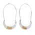Wire Half Moon Hook Dangle Earrings - Silver - Final Sale